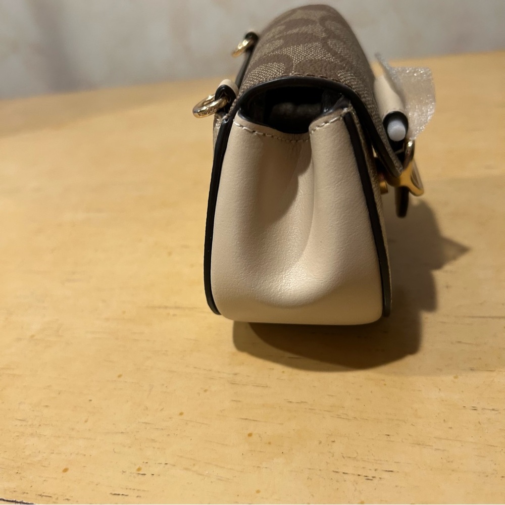 Coach Morgan card case mini bag with signature monogram style CJ 541 - Picture 6 of 9